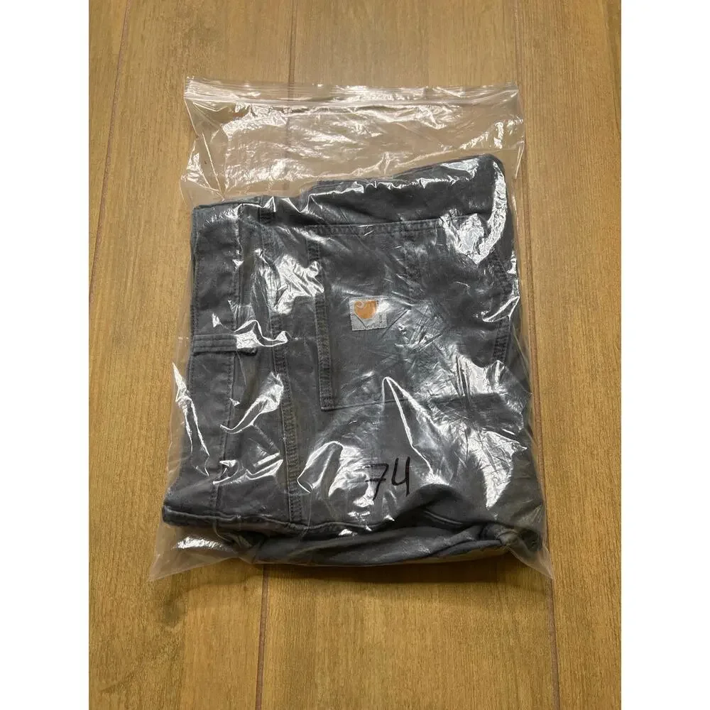 Carhartt Relaxed Fit Pants Mens 44x32 Gray Workwear Cotton Stretch‎